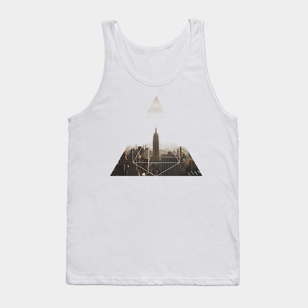 Empire State Building Geometric Photography Tank Top by deificusArt